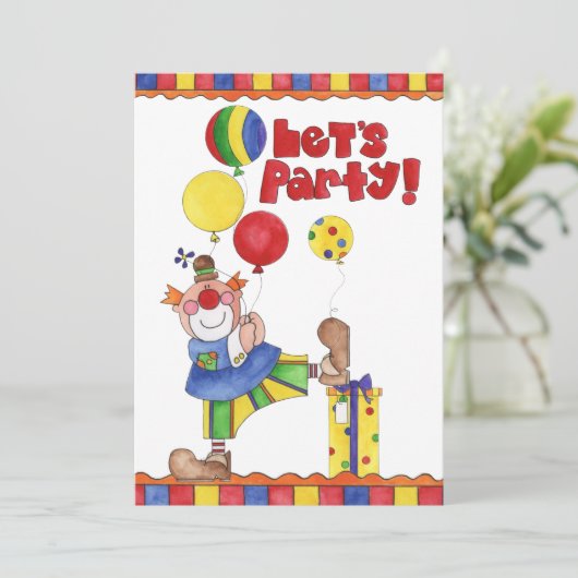 Birthday Uitnodiging (Staand voorkant)