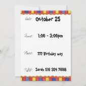 Birthday Uitnodiging (Achterkant)