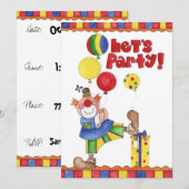 Birthday Uitnodiging (Voorkant / Achterkant)