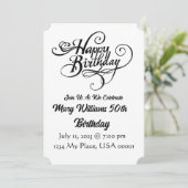 Birthday Uitnodiging (Staand voorkant)