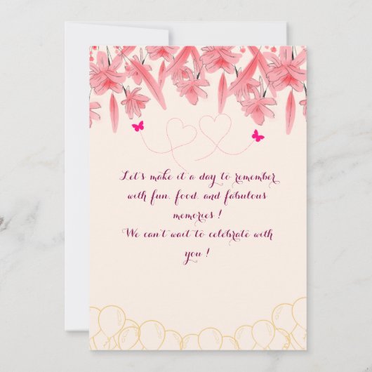 Birthday Uitnodiging (Achterkant)