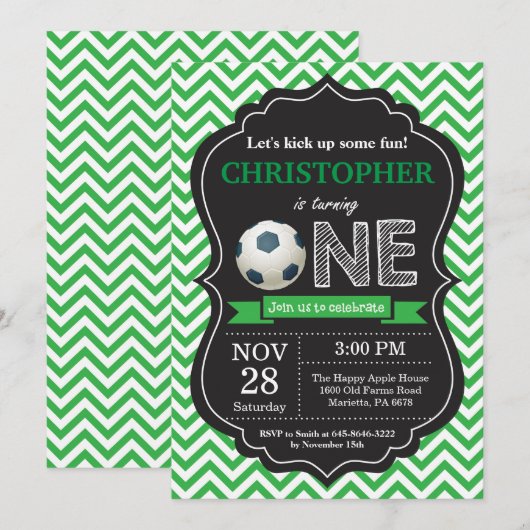 Birthday-uitnodiging 1e verjaardag kaart (Voorkant / Achterkant)