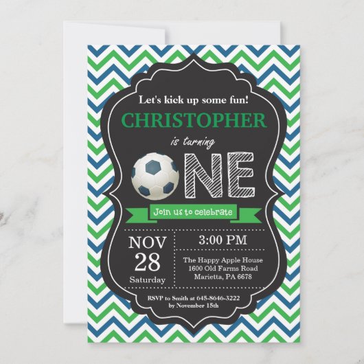 Birthday-uitnodiging 1e verjaardag kaart (Voorkant)