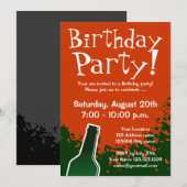 Birthday - uitnodiging | Aangepaste uitnodigingen (Voorkant / Achterkant)