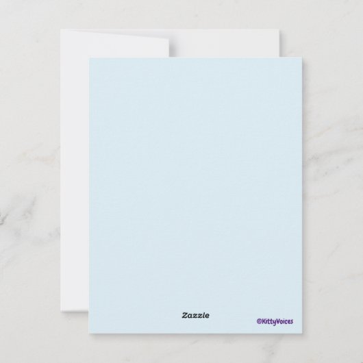 Birthday-uitnodiging kaarsenkaart voor kattenillus feestdagenkaart (Achterkant)