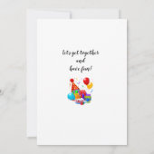 Birthday-uitnodiging Kaart (Achterkant)