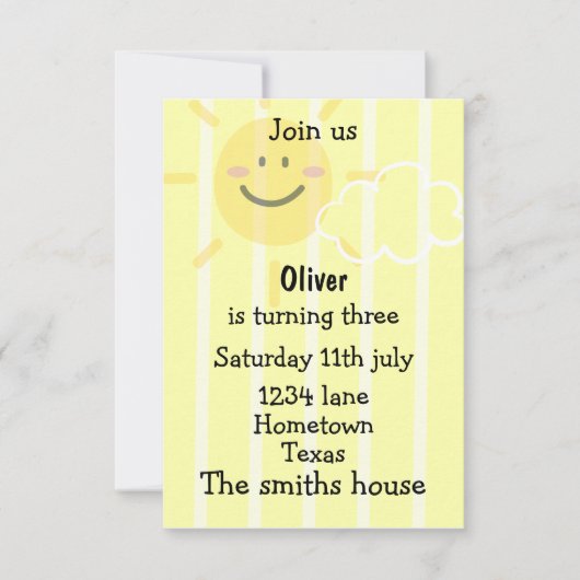 Birthday-uitnodiging Kaart (Voorkant)