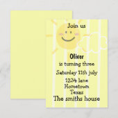 Birthday-uitnodiging Kaart (Voorkant / Achterkant)