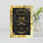 Birthday-uitnodiging Kaart (Staand voorkant)