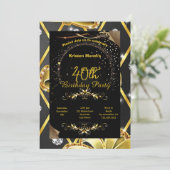 Birthday-uitnodiging Kaart (Staand voorkant)