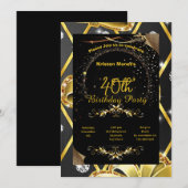 Birthday-uitnodiging Kaart (Voorkant / Achterkant)