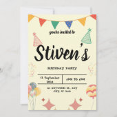 Birthday-uitnodiging Kaart (Voorkant)