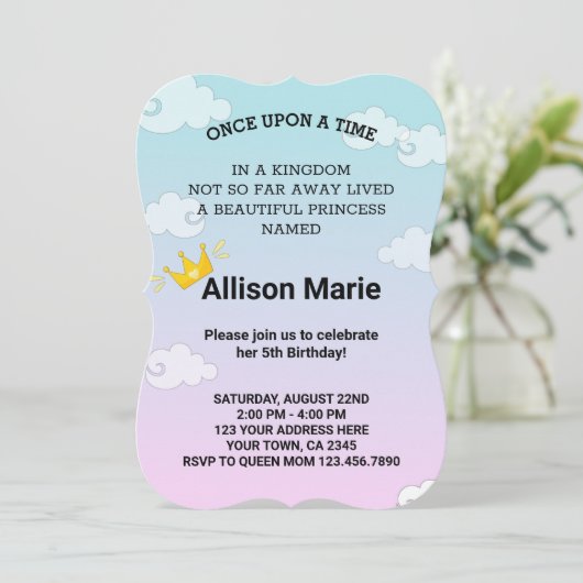 Birthday-uitnodiging Kaart (Staand voorkant)