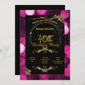 Birthday-uitnodiging Kaart (Voorkant / Achterkant)