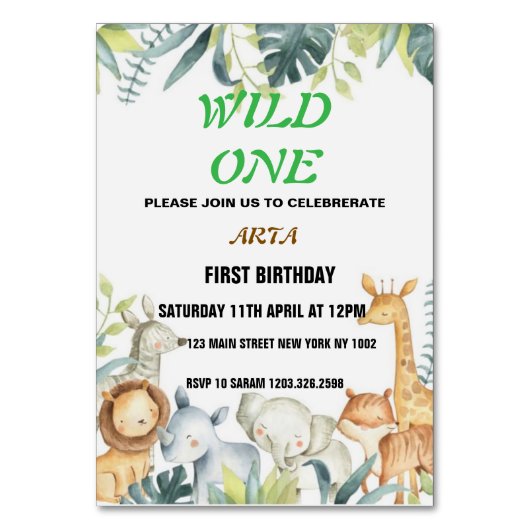 Birthday Uitnodiging Kaart (Voorkant)