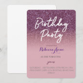 Birthday-uitnodiging Kaart (Voorkant / Achterkant)