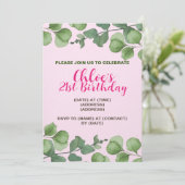 Birthday Uitnodiging Kaart, bewerkbare Sjabloon (Staand voorkant)