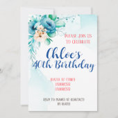 Birthday Uitnodiging Kaart, bewerkbare Sjabloon (Voorkant)