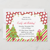 Birthday Uitnodiging kerstmis Kinder Partij (Voorkant)