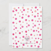 Birthday Uitnodiging | Roze confetti spots (Achterkant)