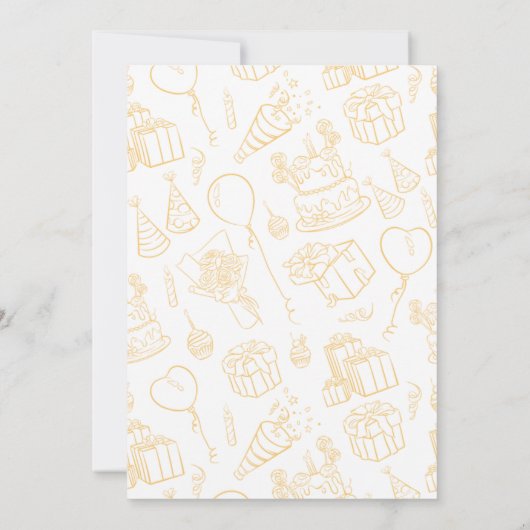 Birthday-uitnodiging Save The Date (Achterkant)