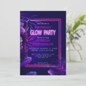 Birthday | Uitnodiging tot het indienen van tropis (Staand voorkant)