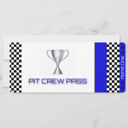 Birthday Uitnodiging tot racewagen Theme gepersona (Achterkant)