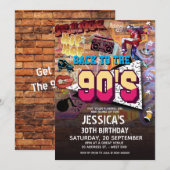 Birthday-uitnodiging van 90 kaart (Voorkant / Achterkant)