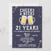 Birthday-uitnodiging van Cheers & Beers Kaart (Voorkant)
