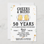 Birthday-uitnodiging van Cheers & Beers Kaart (Voorkant)