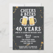 Birthday-uitnodiging van Cheers & Beers Kaart (Voorkant)
