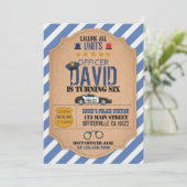 Birthday-uitnodiging van de politie kaart (Staand voorkant)