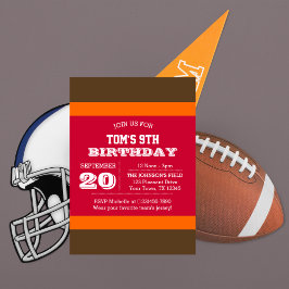 Birthday-uitnodiging van het Rode Pewter-Oranje Te Kaart