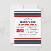 Birthday-uitnodiging van het Rode Witte en Blauwe  Kaart (Voorkant)