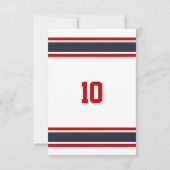 Birthday-uitnodiging van het Rode Witte en Blauwe  Kaart (Achterkant)