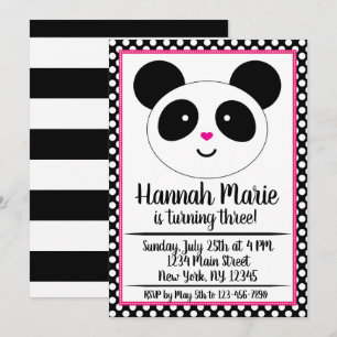 Birthday - uitnodiging van Polkadot Panda