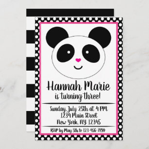 Birthday - uitnodiging van Polkadot Panda