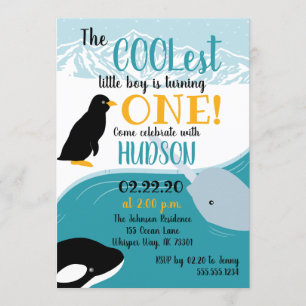 Birthday-uitnodiging voor Arctische dieren Kaart