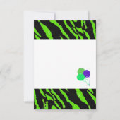 Birthday - uitnodiging voor Black and Green Tiger  (Achterkant)