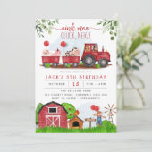 Birthday-uitnodiging voor Boerderijen van wilde di Kaart (Staand voorkant)