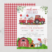 Birthday-uitnodiging voor Boerderijen van wilde di Kaart (Voorkant / Achterkant)