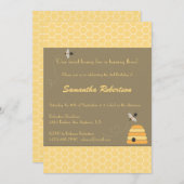 Birthday-uitnodiging voor Buzzing Bees Kaart (Voorkant / Achterkant)