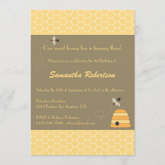 Birthday-uitnodiging voor Buzzing Bees Kaart