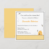 Birthday-uitnodiging voor Buzzing Bees Kaart (Voorkant / Achterkant)
