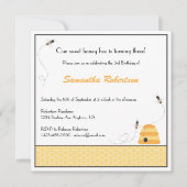 Birthday-uitnodiging voor Buzzing Bees Kaart (Voorkant)