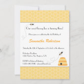 Birthday-uitnodiging voor Buzzing Bees Kaart (Voorkant)