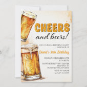 Birthday-uitnodiging voor Cheers and Beers Kaart (Voorkant)