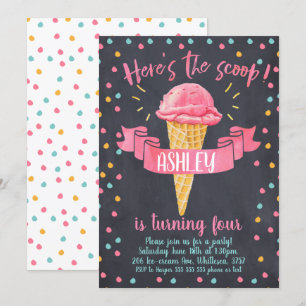 Birthday-uitnodiging voor chroomcrème kaart