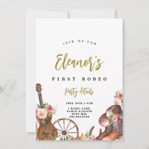 Birthday - uitnodiging voor Cowgirl Western