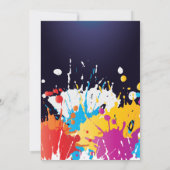 Birthday-uitnodiging voor de Paintball Party Kaart (Achterkant)